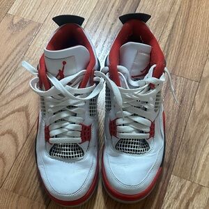 Nike Air Jordan Red and White Sneakers